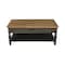International Concepts Rectangle Vista Coffee Table, 48 in W, 28 in L, 20 in H, Wood, Hickory/Washed Coal OT45-15C - alternate 2